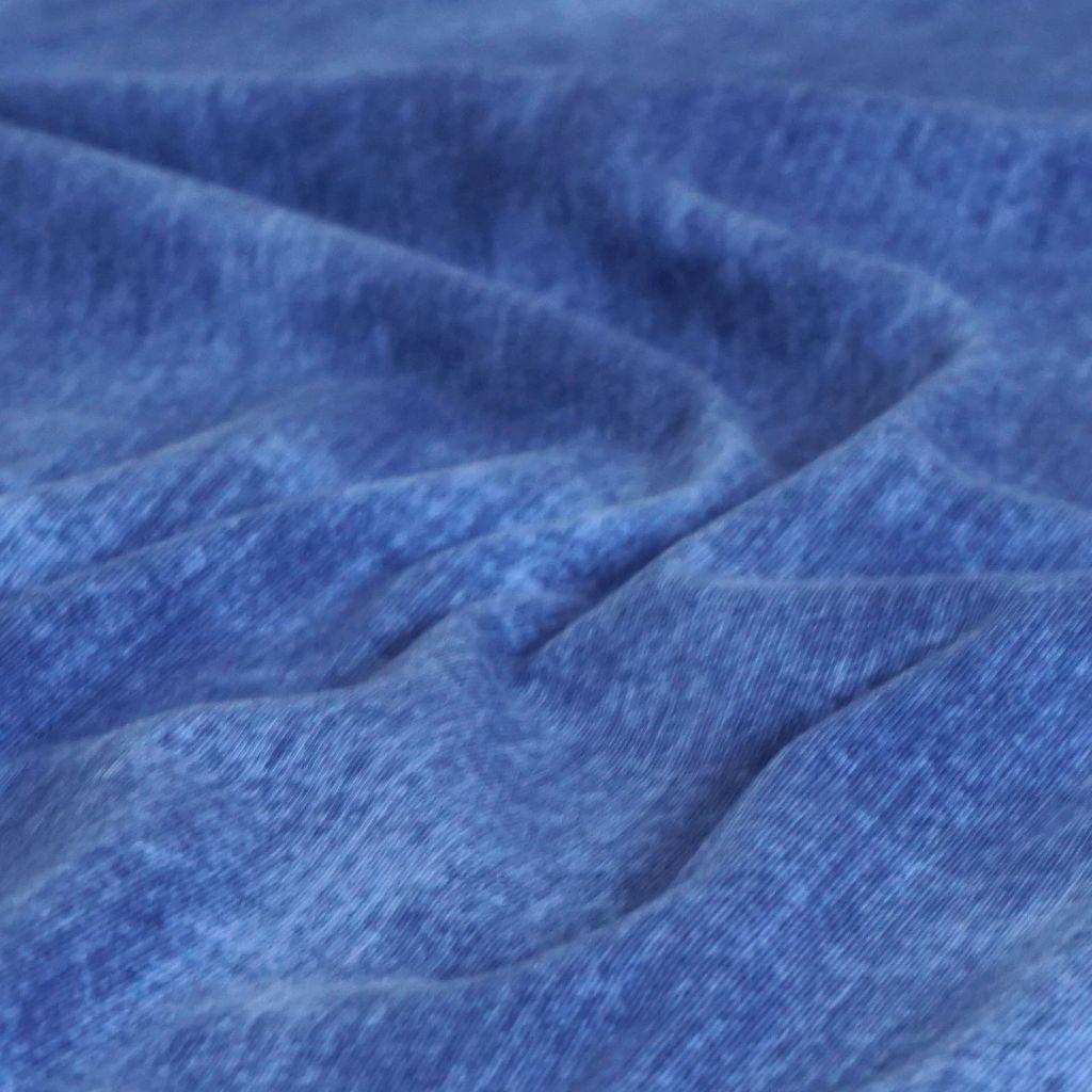Baumwolljersey Jeanslook blau